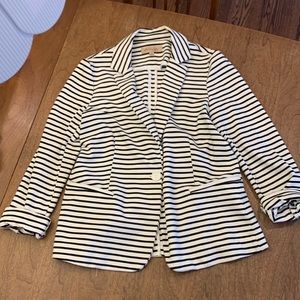 Striped philosophy knit blazer, medium. From Nordstrom Rack.